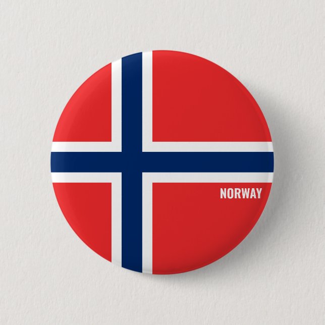 Badge Rond 5 Cm Norway Flag Charming Patriotic (Devant)