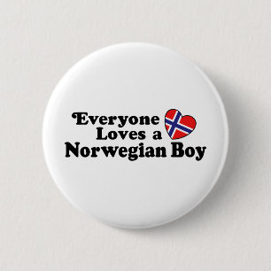 Badge Rond 5 Cm Norwegian Boy