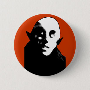 Badge Rond 5 Cm Nosferatu déplaisant superbe font face au