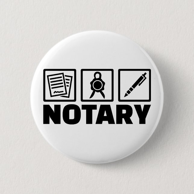 Badge Rond 5 Cm Notaire (Devant)