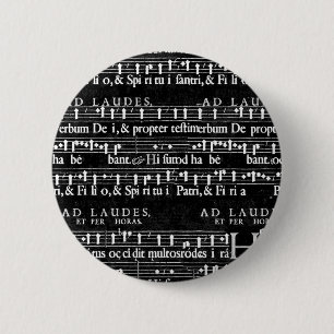 Badge Rond 5 Cm note musicale grunge