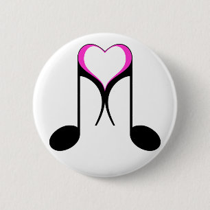 Badge Rond 5 Cm notes d'amour : 8e note :