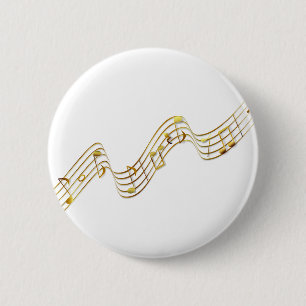 Badge Rond 5 Cm notes de musique