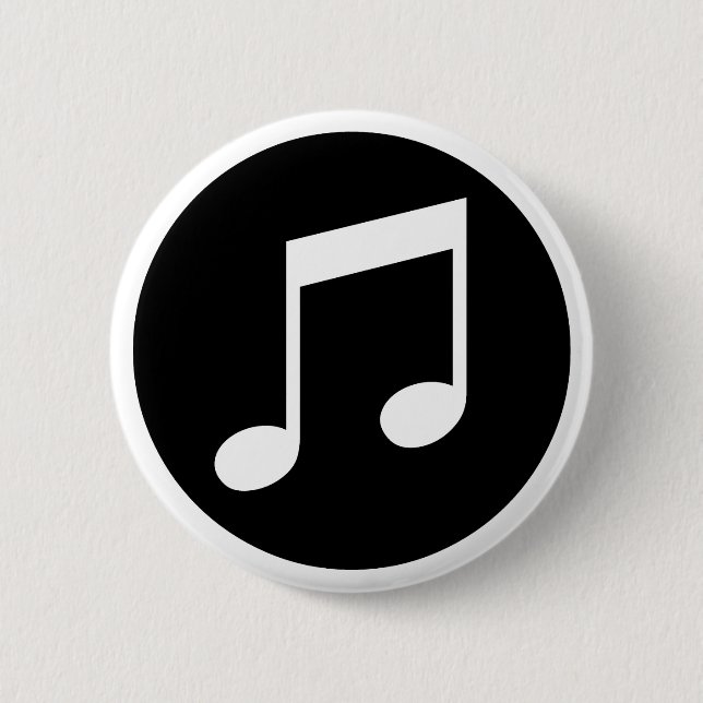 Badge Rond 5 Cm Notes de musique (Devant)