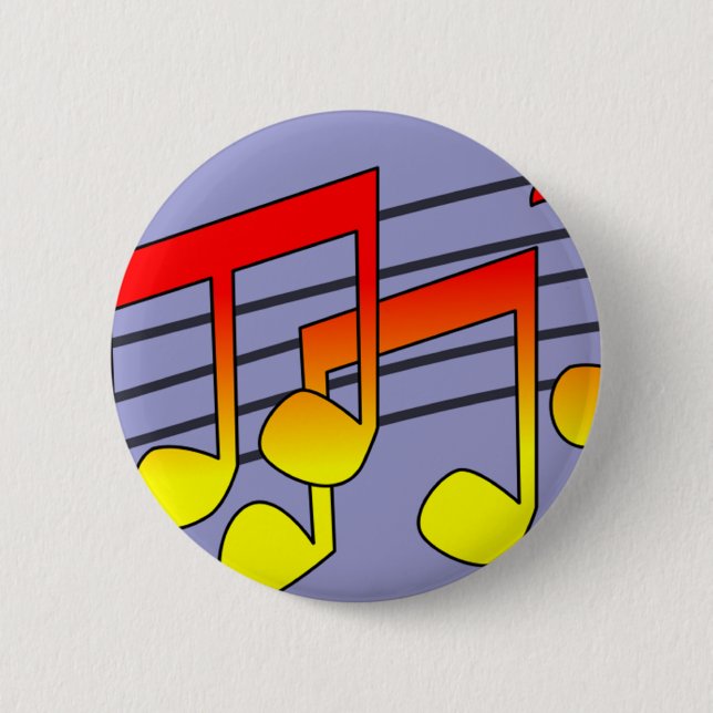 Badge Rond 5 Cm Notes de musique (Devant)