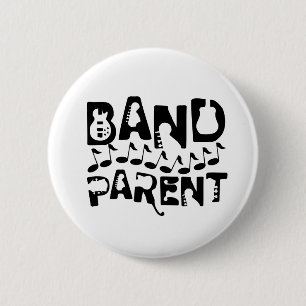 Badge Rond 5 Cm Notes musicales des parents de bande