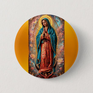 Badge Rond 5 Cm Notre-Dame de Guadalupe