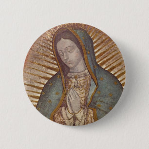 BADGE ROND 5 CM NOTRE DAME DE GUADALUPE