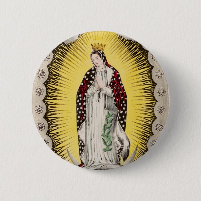 Badge Rond 5 Cm Notre-Dame de Guadalupe (Devant)