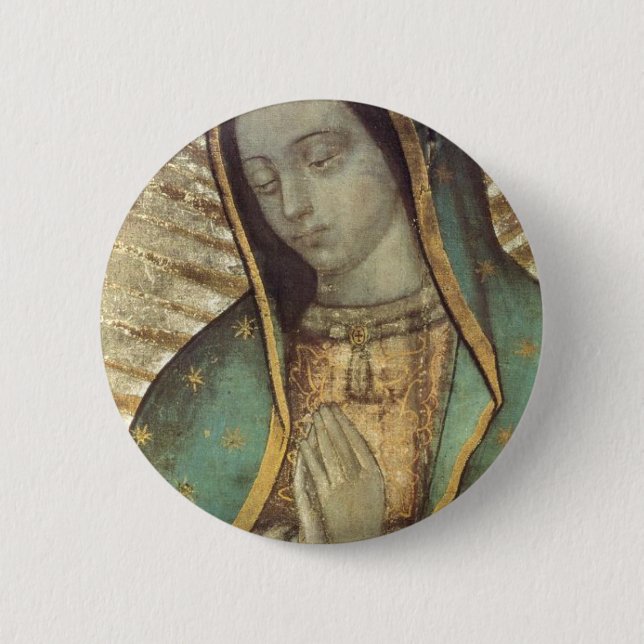 BADGE ROND 5 CM NOTRE-DAME DE GUADALUPE (Devant)