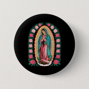 Badge Rond 5 Cm Notre Dame De Guadalupe Sant Marie Dos Imprimé Chr