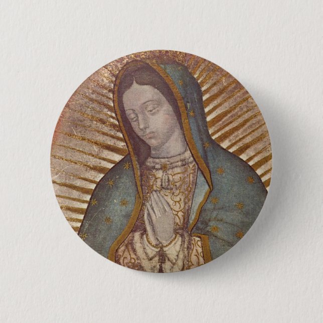 BADGE ROND 5 CM NOTRE DAME OF GUADALUPE (Devant)