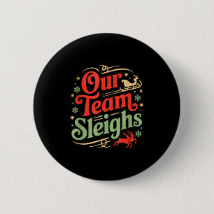 Badge Rond 5 Cm Notre équipe dévale les rennes de Noël du travaill