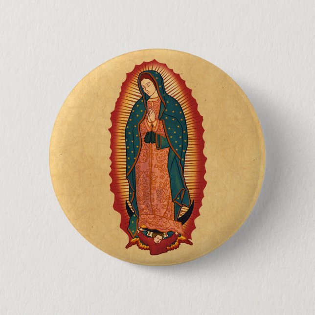 Badge Rond 5 Cm Notre Madame de Guadalupe (Devant)