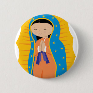Badge Rond 5 Cm Notre Madame de Guadalupe