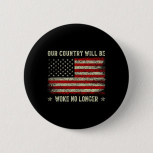 Badge Rond 5 Cm Notre pays ne sera plus éveillé Trump 2025 Vint