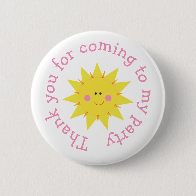 Badge Rond 5 Cm Notre petit Merci Sunshine pour venir (Devant)