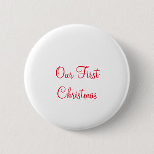 Badge Rond 5 Cm Notre premier Noël ajouter nom de famille photo
