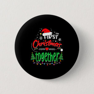 Badge Rond 5 Cm Notre premier Noël ensemble 2021 1er Noël
