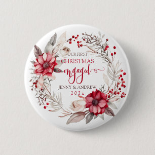 Badge Rond 5 Cm Notre première couronne de Noël