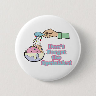 Badge Rond 5 Cm n'oubliez pas les paillettes
