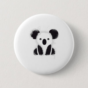Badge Rond 5 Cm Nounours Fluffy Koala Australie Sauver Terre Jouet