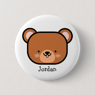 Badge Rond 5 Cm Nounours ours en peluche personnalisé