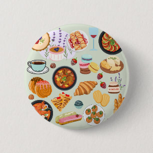 Badge Rond 5 Cm Nourriture française