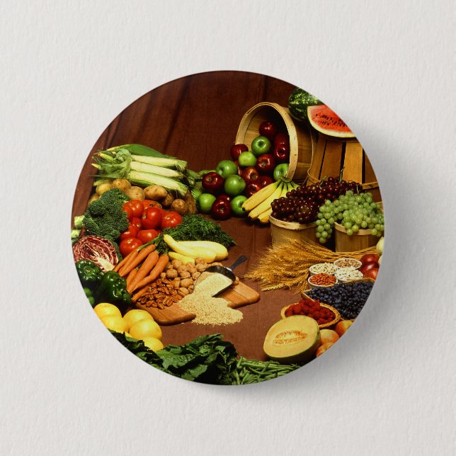 Badge Rond 5 Cm Nourriture saine (Devant)