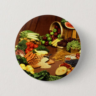Badge Rond 5 Cm Nourriture saine