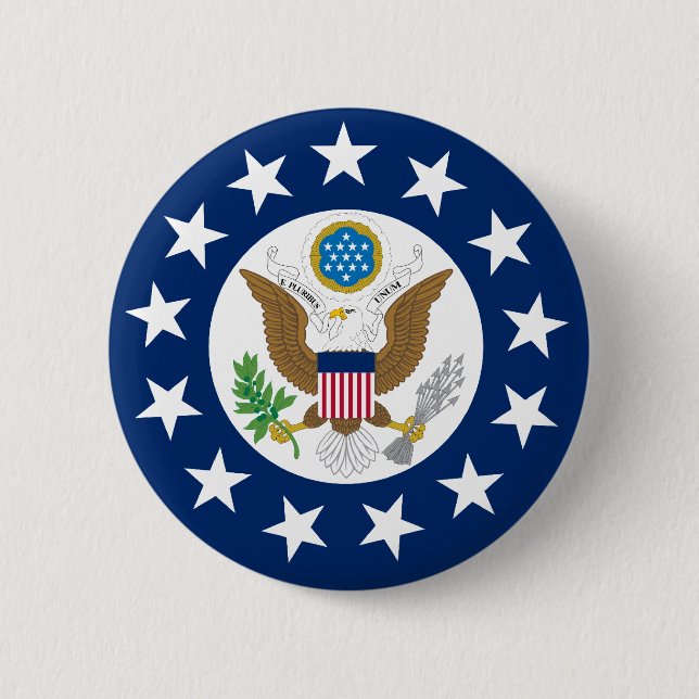 Badge Rond 5 Cm Nous ambassadeur, Etats-Unis (Devant)