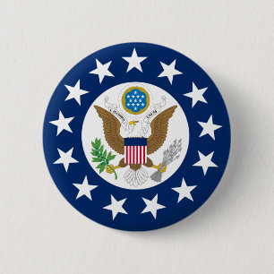 Badge Rond 5 Cm Nous ambassadeur, Etats-Unis