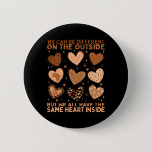 Badge Rond 5 Cm Nous avons le même cœur à l'intérieur de la Saint-