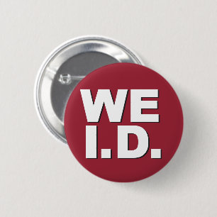 Badge Rond 5 Cm Nous bouton requis par identification