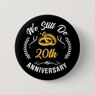 Badge Rond 5 Cm Nous faisons encore 20 ans de jumelage couple 20e
