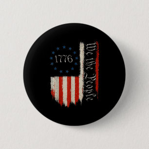 Badge Rond 5 Cm Nous Le Peuple 1776 Jour De L'Indépendance Patriot