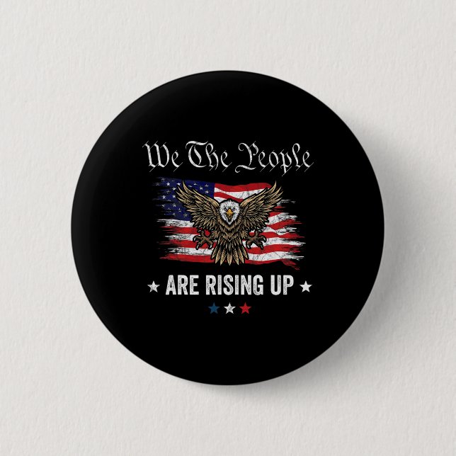 Badge Rond 5 Cm Nous, le peuple, nous nous levons pour les Républi (Devant)