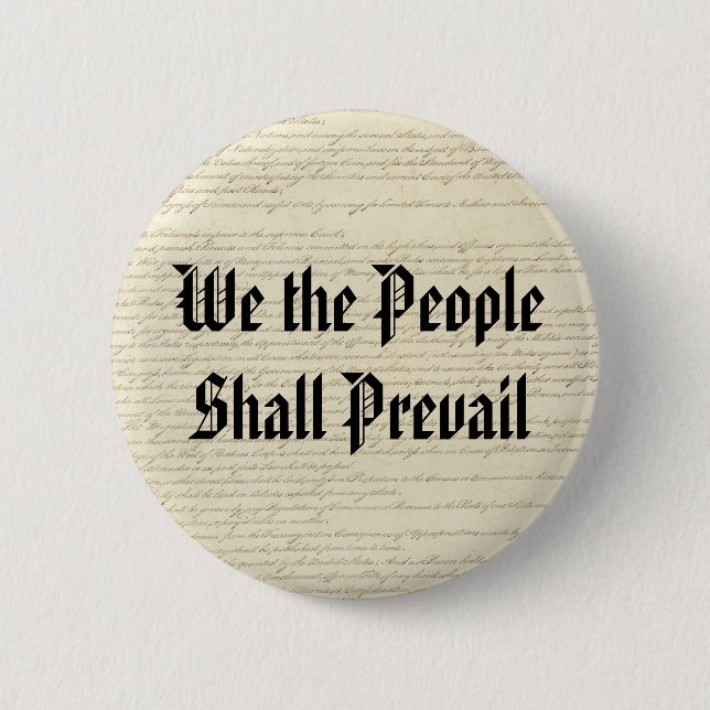 Badge Rond 5 Cm Nous le Peuple Prévaudrons (Devant)