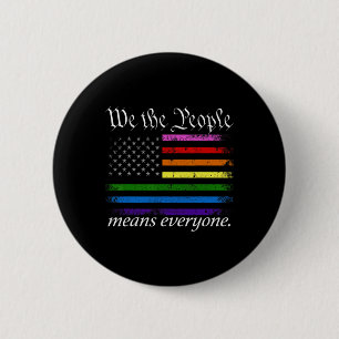 Badge Rond 5 Cm Nous Le Peuple Signifie Tout Le Monde Usa Lgbt Éga