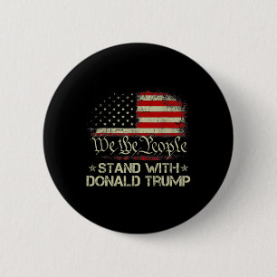 Badge Rond 5 Cm Nous, Le Peuple, Sommes Avec Donald Trump 2024 Amé
