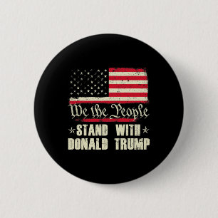 Badge Rond 5 Cm Nous Le Peuple Soutenons Donald Trump Drapeau Amér