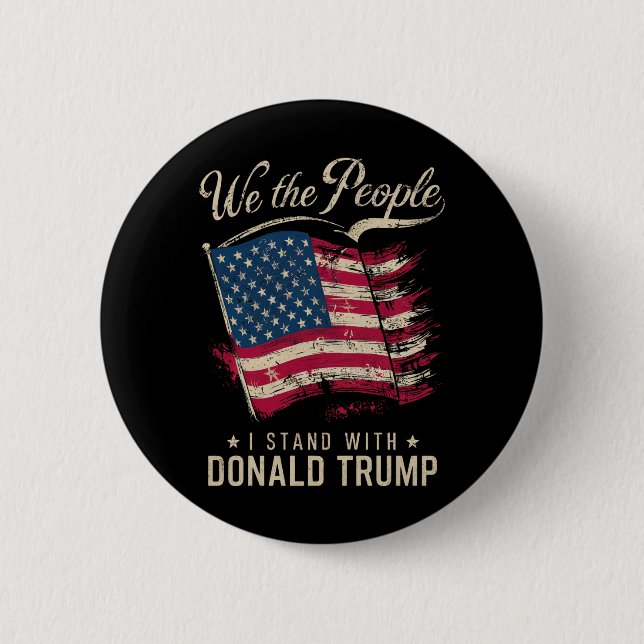 Badge Rond 5 Cm Nous, Les Gens Avec Qui Je Suis Conjoint À Donald  (Devant)