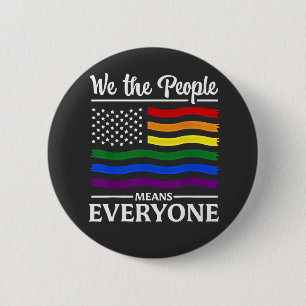 Badge Rond 5 Cm Nous Les Gens Signifie Tout Le Monde De La Fierté