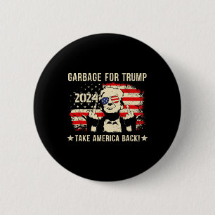 Badge Rond 5 Cm Nous ne sommes pas des ordures Votetrump 2025 part