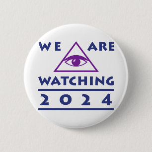 Badge Rond 5 Cm Nous observons le bouton politique de 2020 enfants