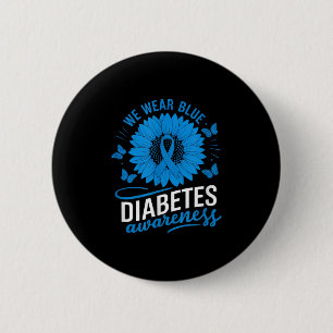 Badge Rond 5 Cm Nous Portons Du Bleu Dans Le Mois De Sensibilisati