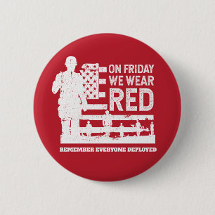 Badge Rond 5 Cm Nous portons le soldat rouge de vendredi