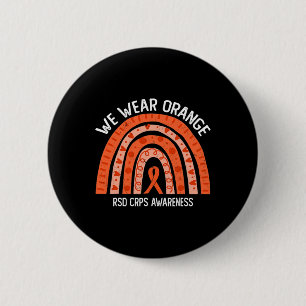 Badge Rond 5 Cm Nous Portons Orange Pour La Sensibilisation Aux Cr