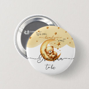 Badge Rond 5 Cm Nous pouvons à peine attendre Mignonne Grand-mère 