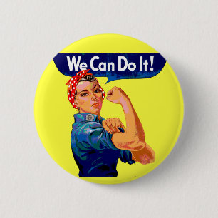 Badge Rond 5 Cm Nous Pouvons Le Faire - Motivation Pop Art